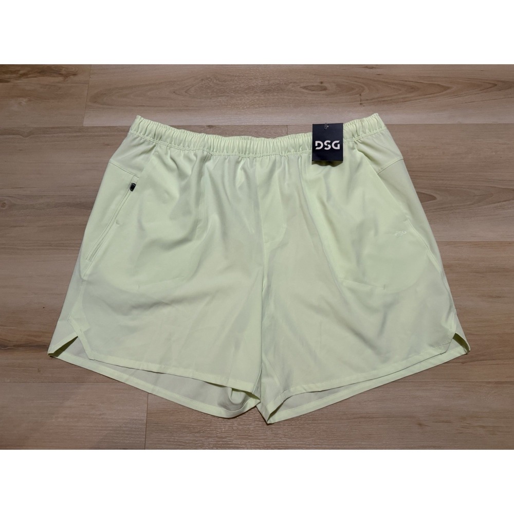 DSG Mens 6" Agility Short Pale Neon Green Size XL NWT Unlined